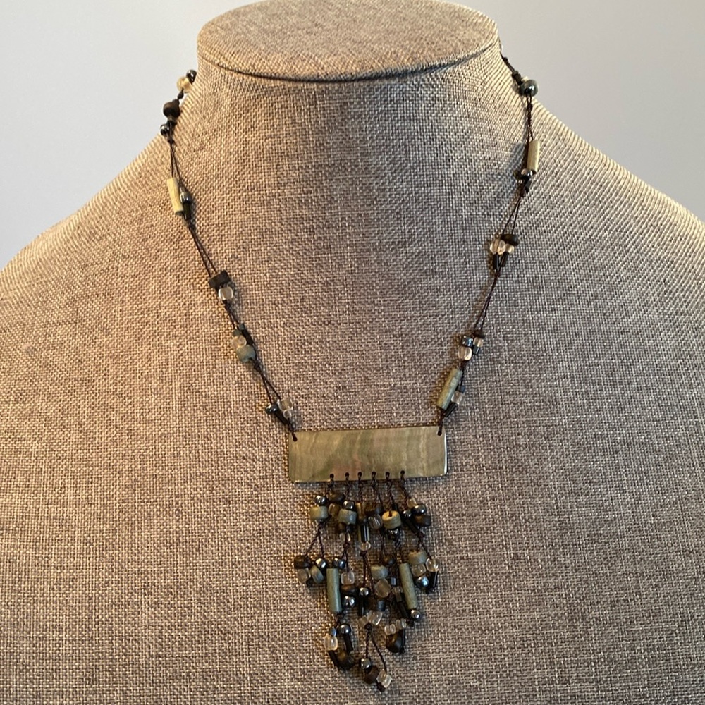 Abalone Shell & Beaded Necklace